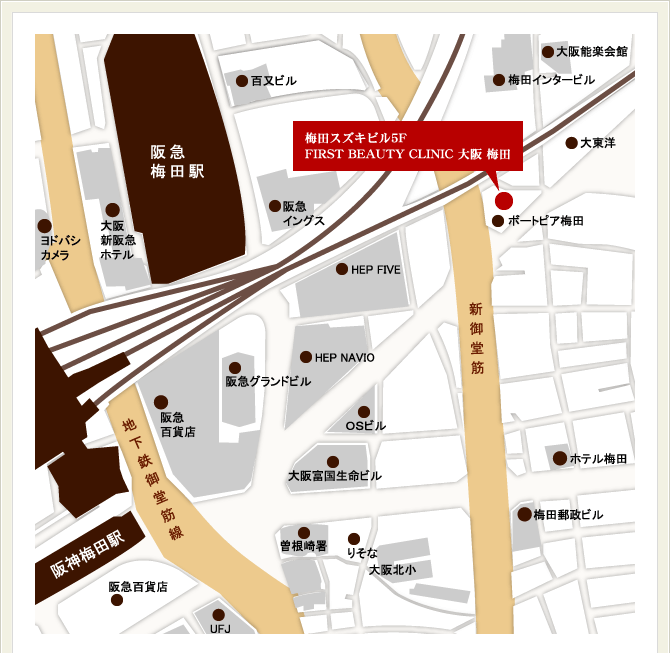 地図：大阪院